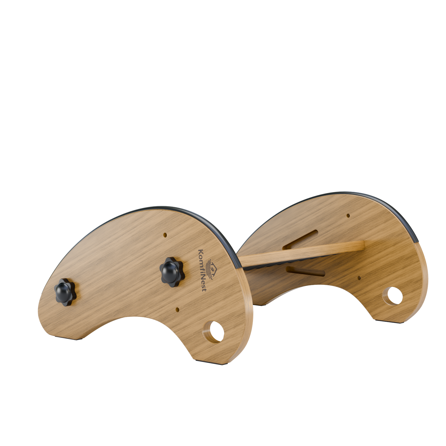 KomfiNest Ergonomic Bamboo Footrest