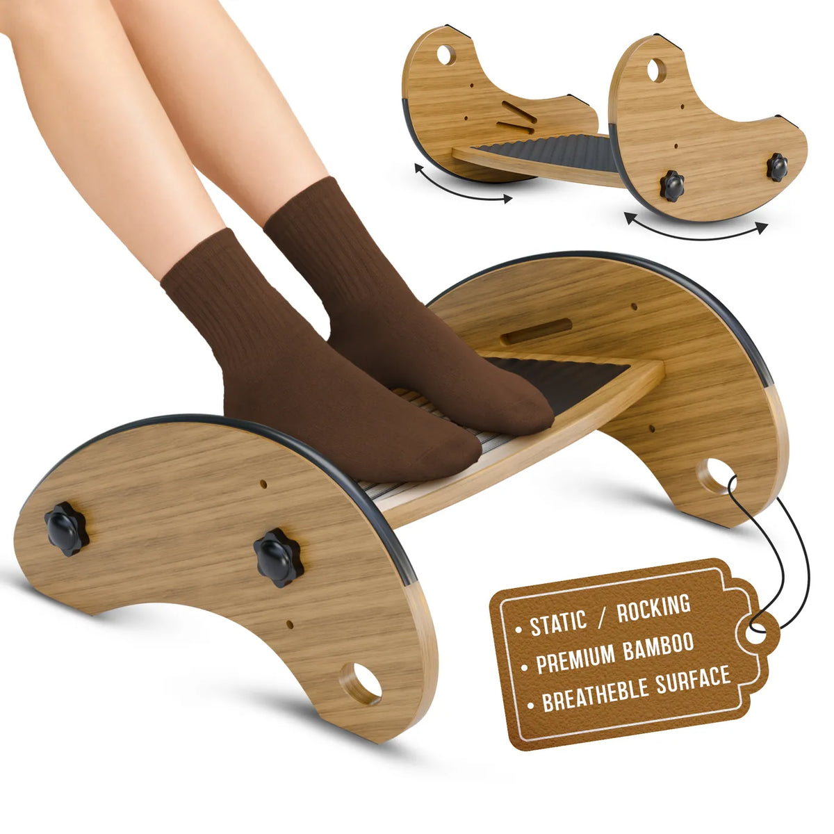 Static and rocking modes on premium bamboo with a breathable surface